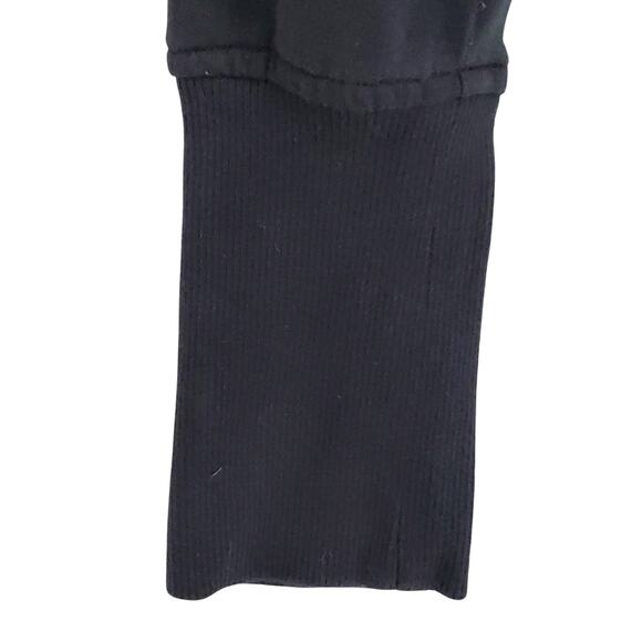 H by Halston Women's Black Draped Collar Zippered Short Knit Moto Jacket Size 6 - Picture 4 of 11